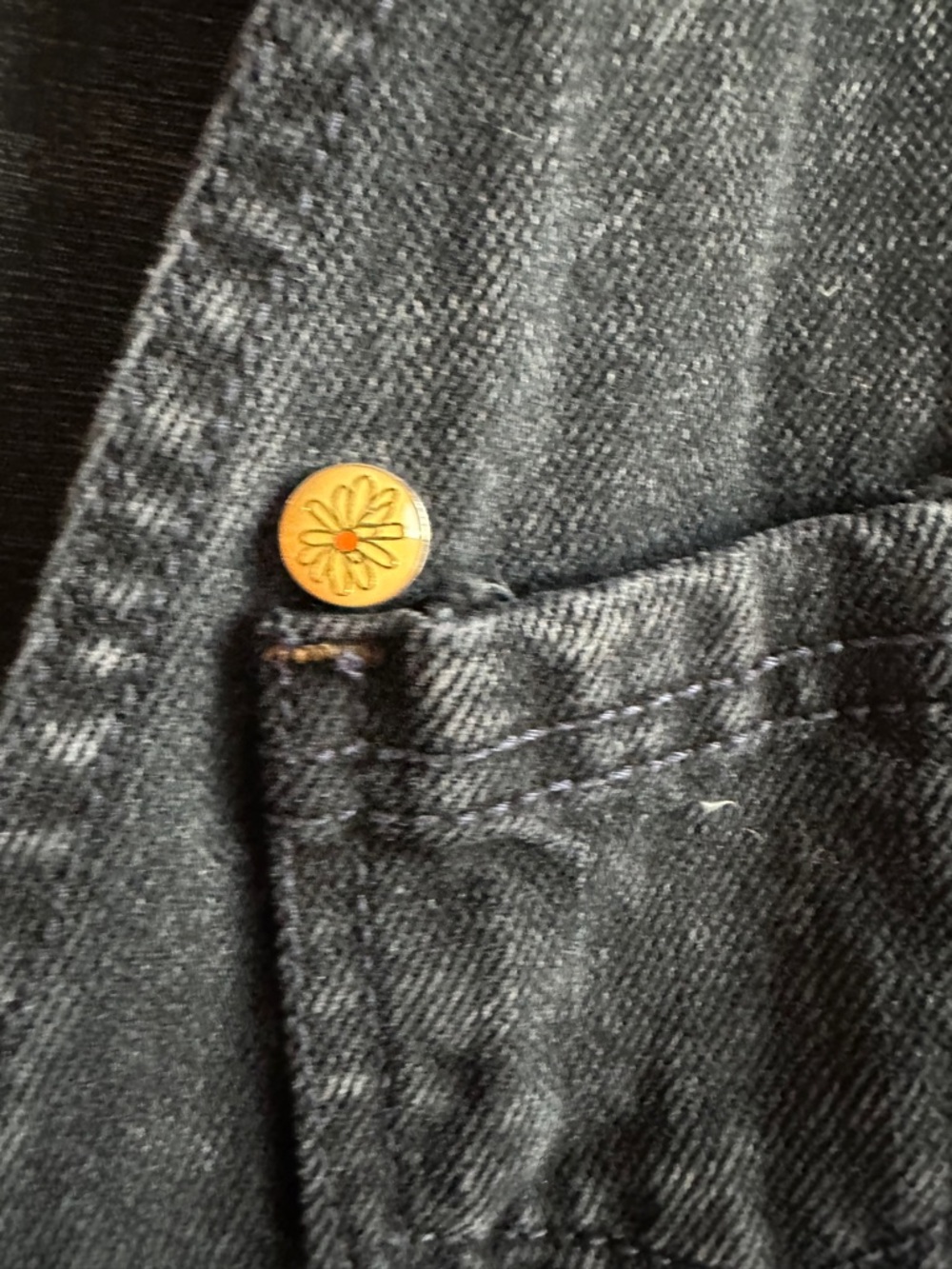 BeBop Black Washed Denim Vest - Picture 4 of 10
